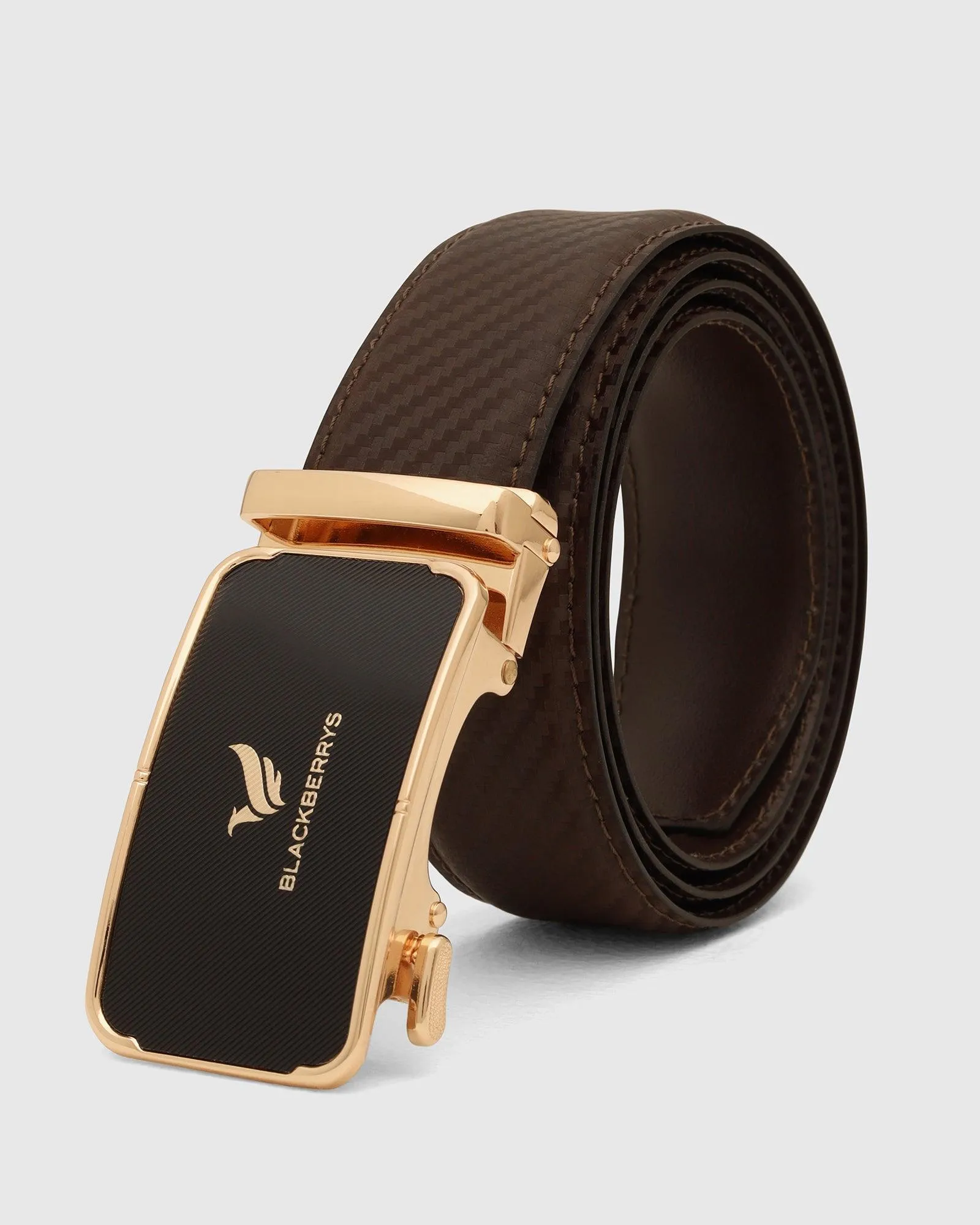 Leather Brown Textured Belt - Unicore