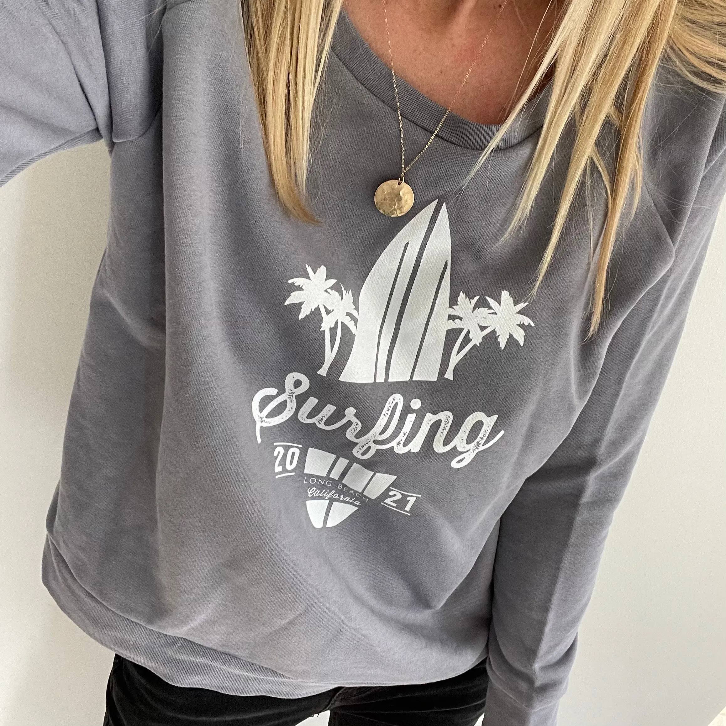 Light charcoal surf sweatshirt (sample)