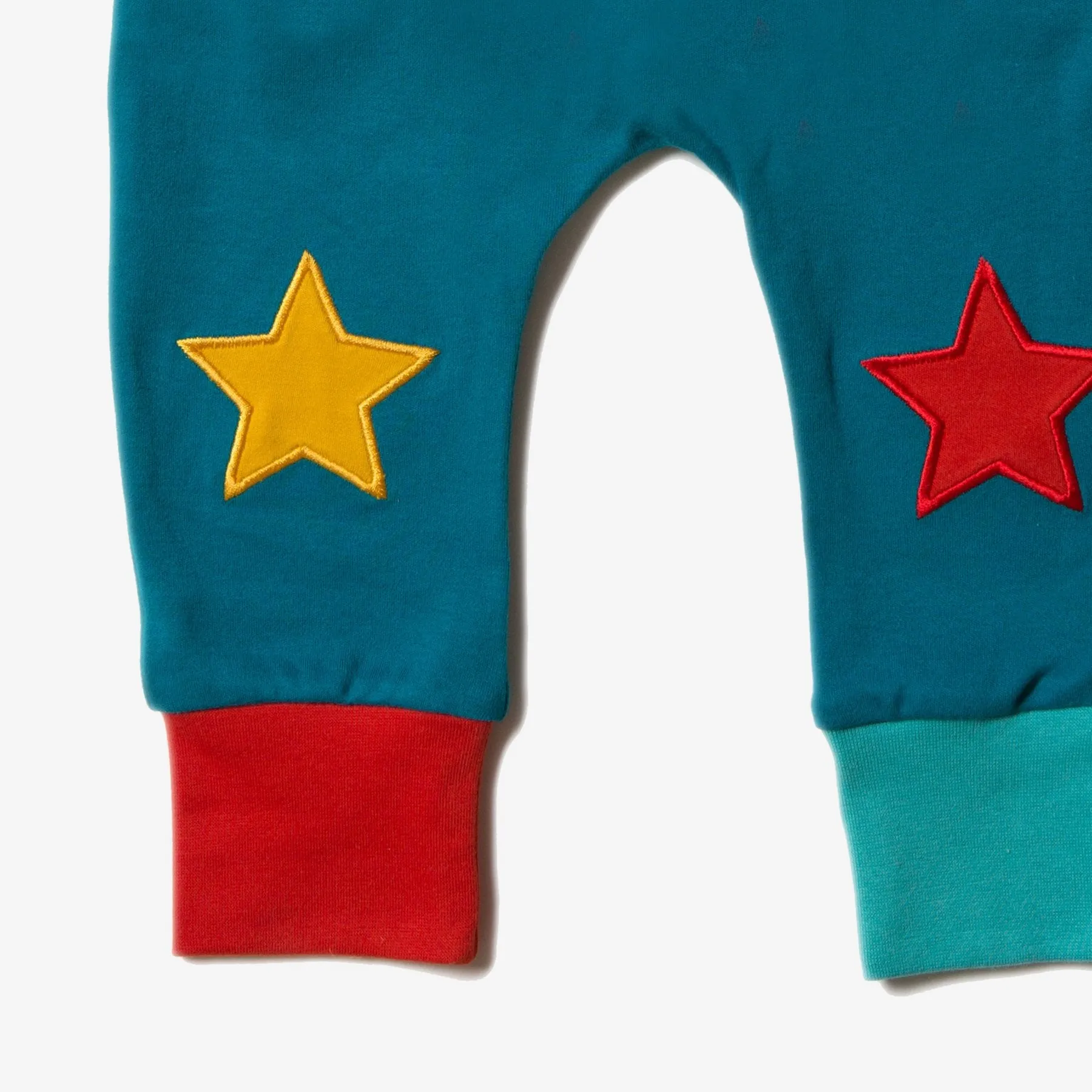 Little Green Radicals Teal Star Joggers Organic Cotton (3-18mths)