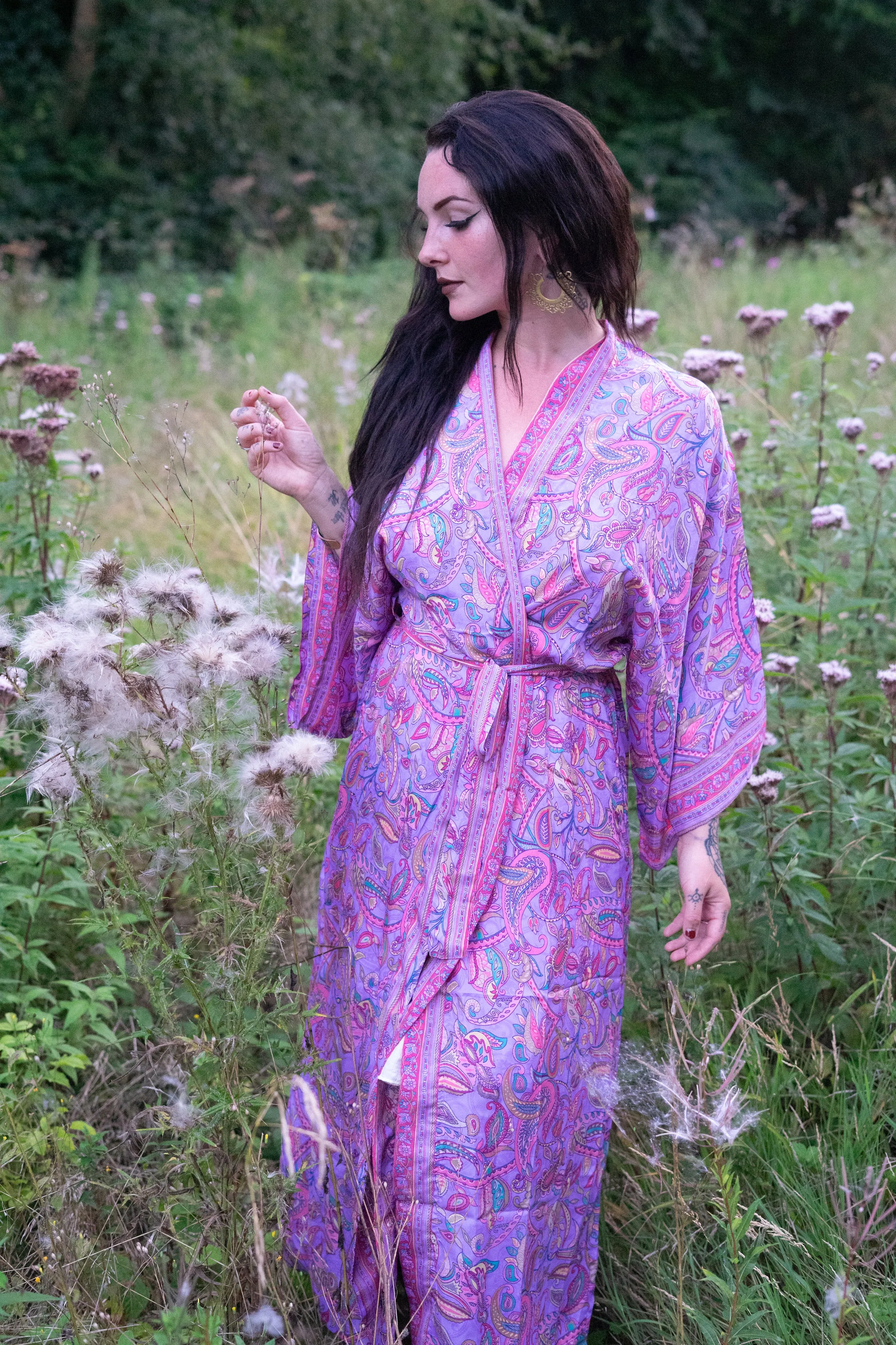 Long Floaty Kimono - Fuchsia