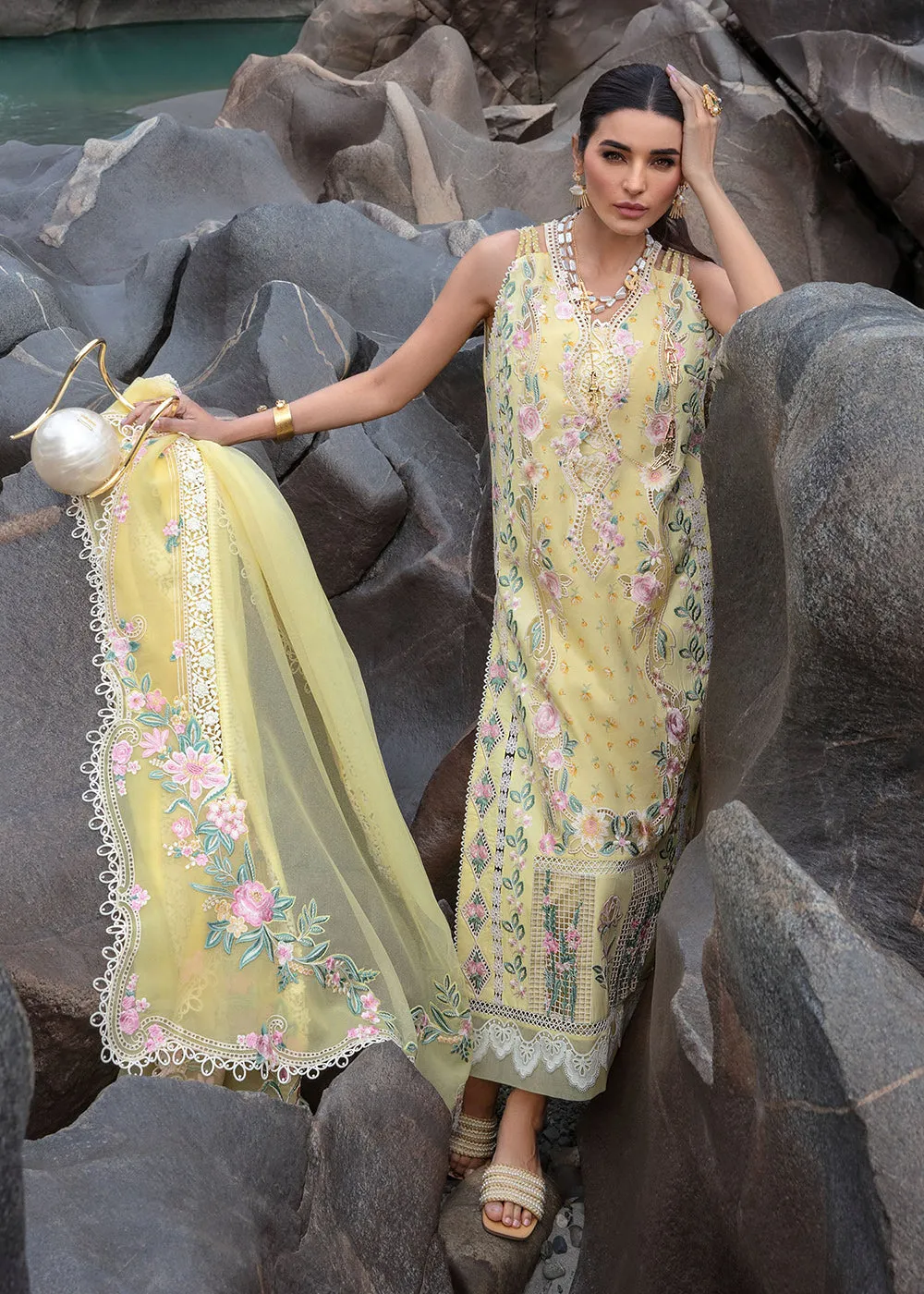 Luxury Lawn '24 by Crimson | Believe In Her - Topaz Yellow