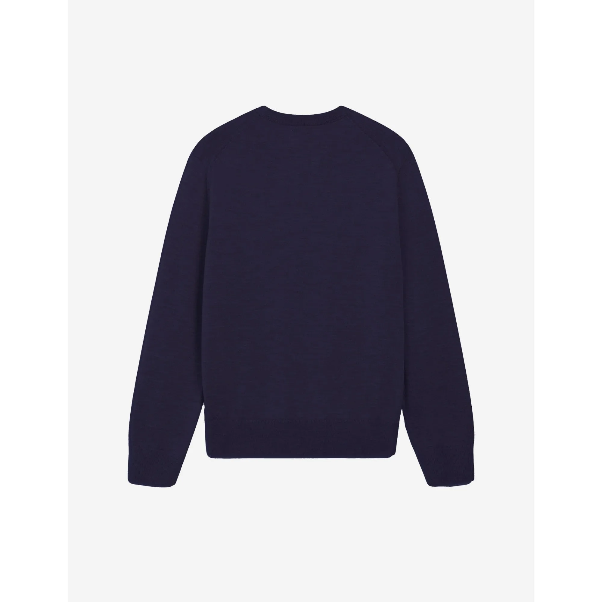 Men Fox Head Patch Regular R-Neck Jumper - Navy