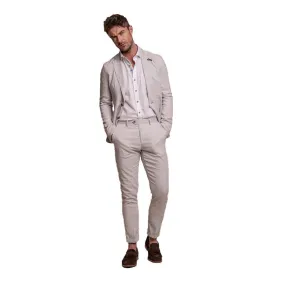 Mens Stone Grey Linen 2 Piece Summer Suit