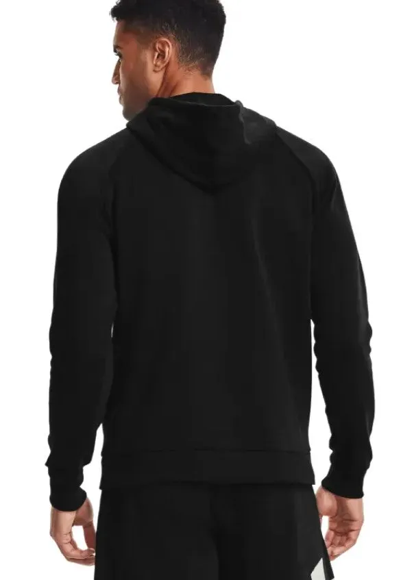 Mens Under Armour Ua Rival Fleece Big Logo Hoodie Sweatshirt Black