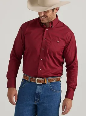 Men's Wrangler George Strait Crimson Paisley Shirt