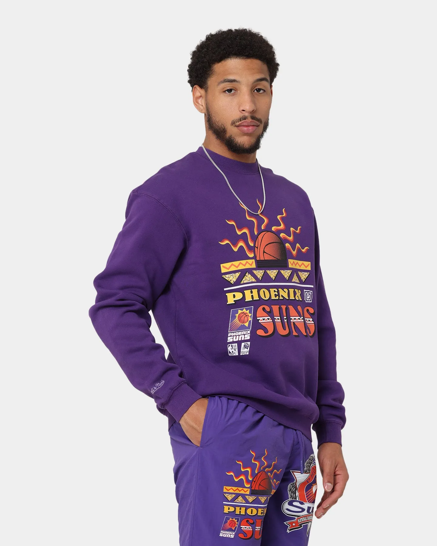 Mitchell & Ness Phoenix Suns Rays Crewneck Faded Purple