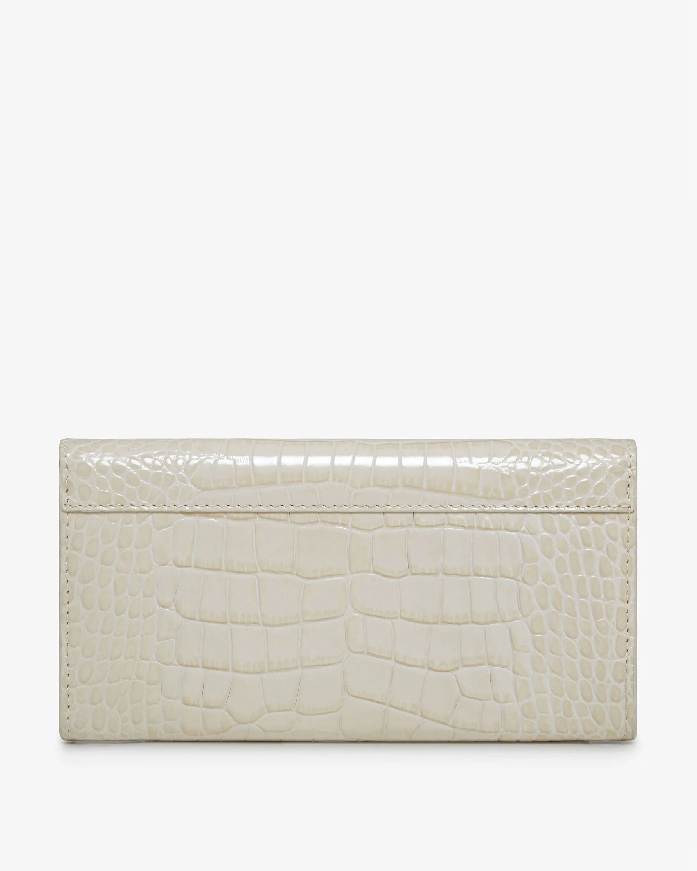 Multrees Chain Wallet - Croc-Embossed Leather Vanilla