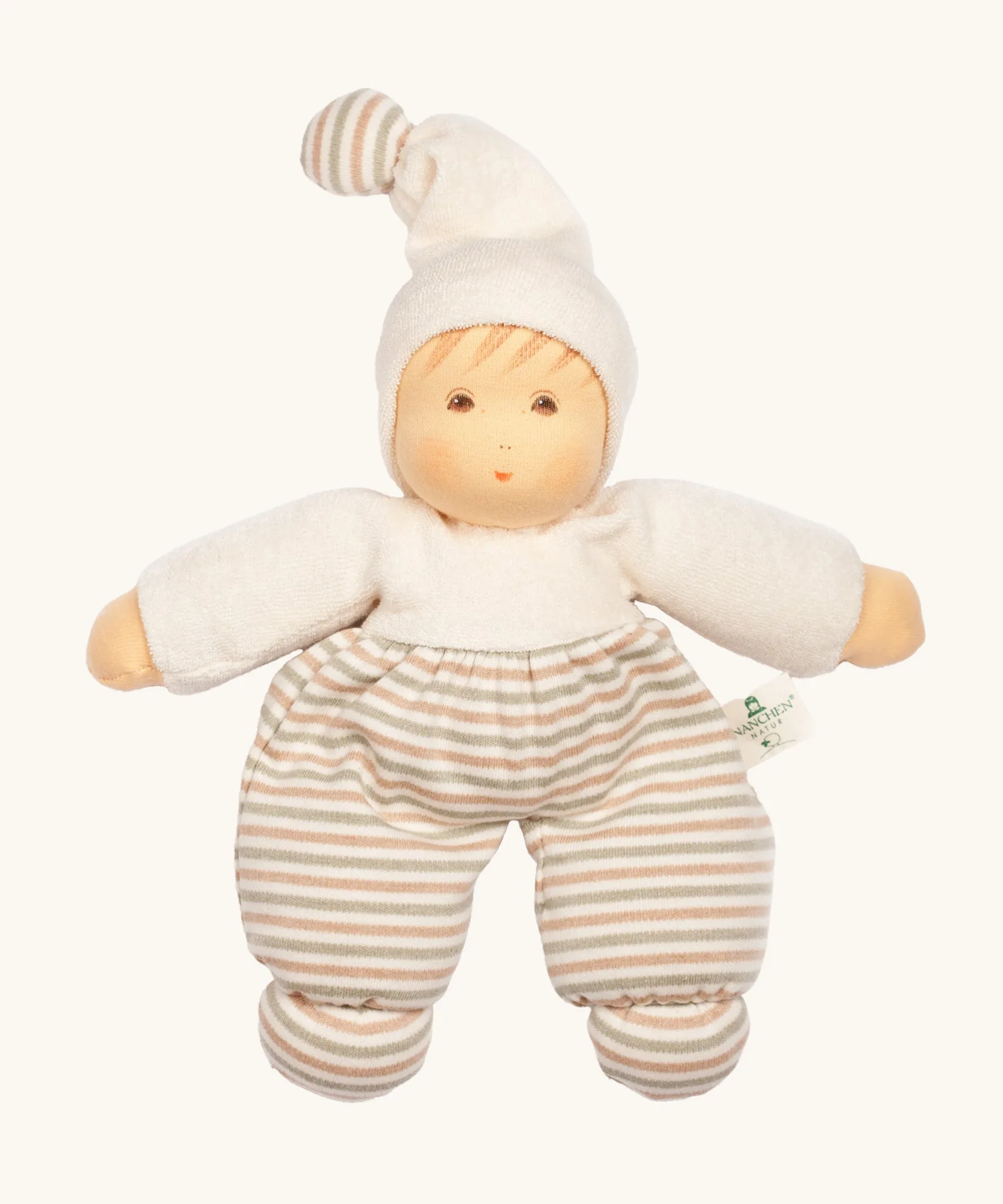 Nanchen Möpschen Waldorf Doll - Natural Stripes