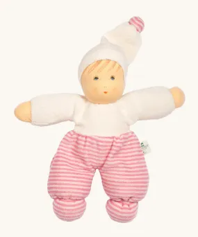 Nanchen Möpschen Waldorf Doll - Pink Stripes