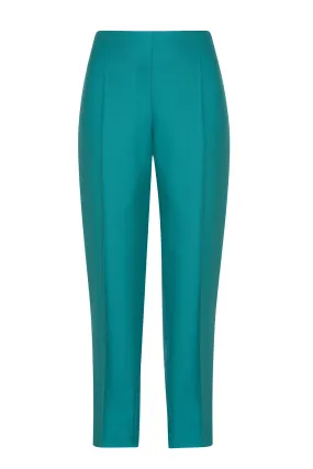 Narrow Leg Trousers in Teal - Phoebe