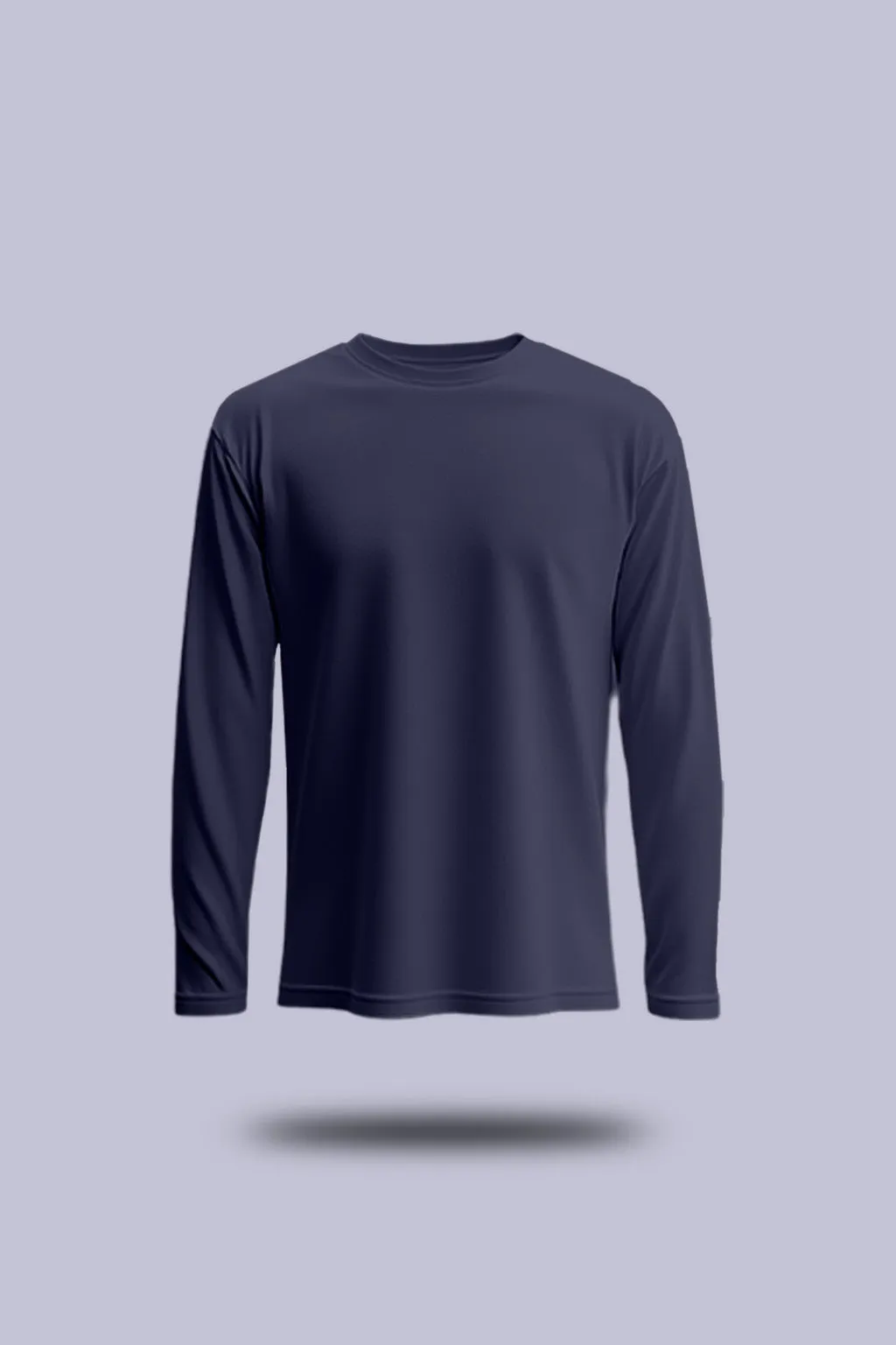 Navy Plain Regular Fit Sweatshirt