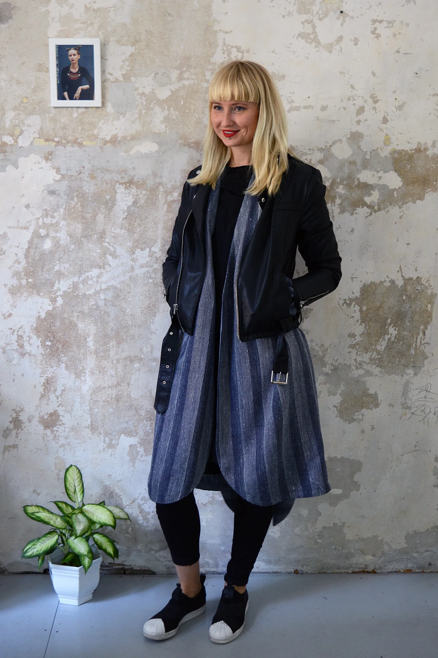 NEW Autumn Grey Woven Etno Style Long Sleeved warm Transformer Kimono - from dress to a kimono jacket