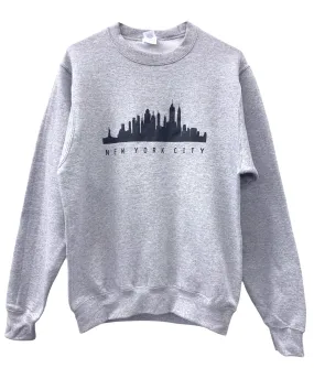 New York City Skyline Graphic Unisex Crewneck Sweatshirt - Color Options Available