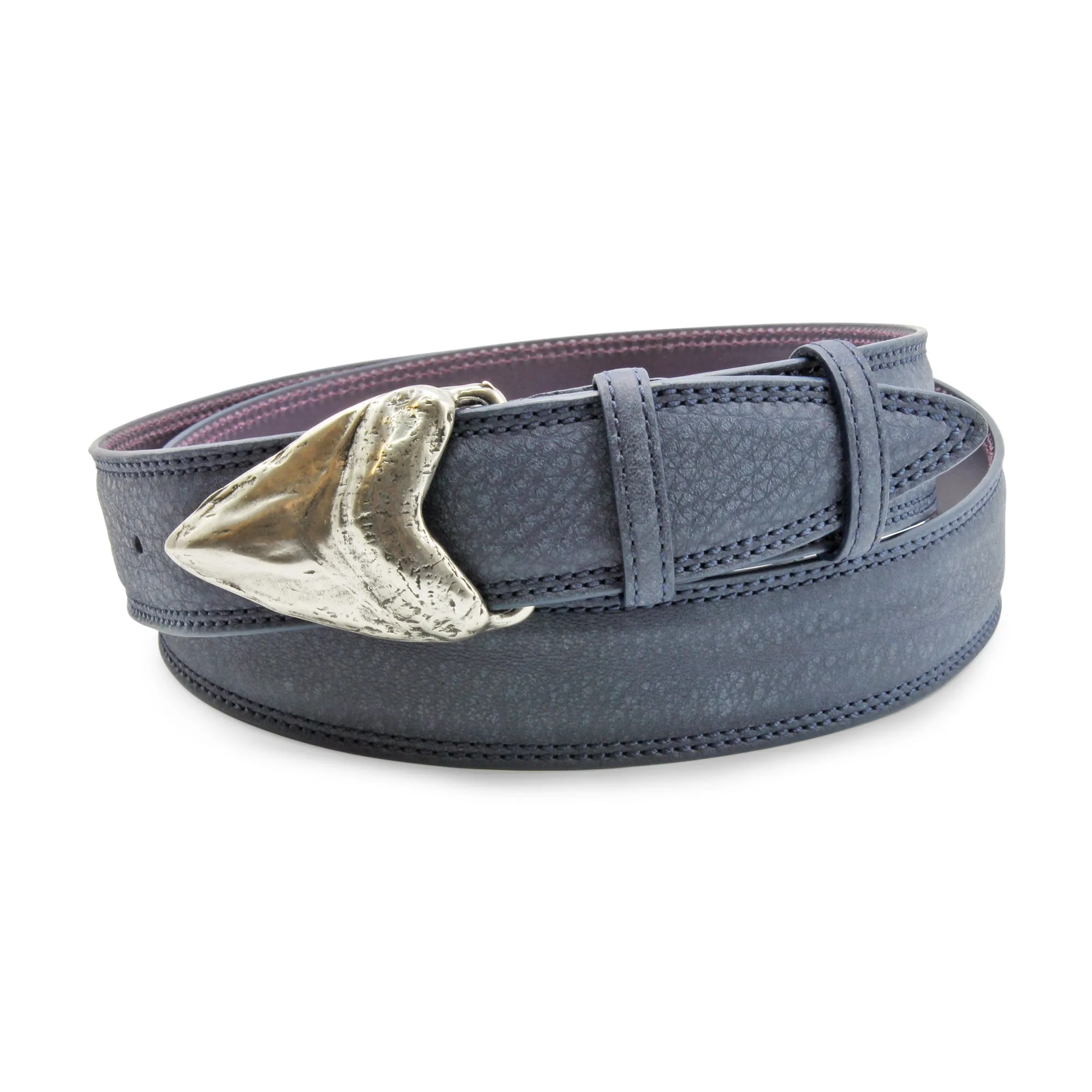 Ocean Blue Mottled Nubuck Megalodon Belt