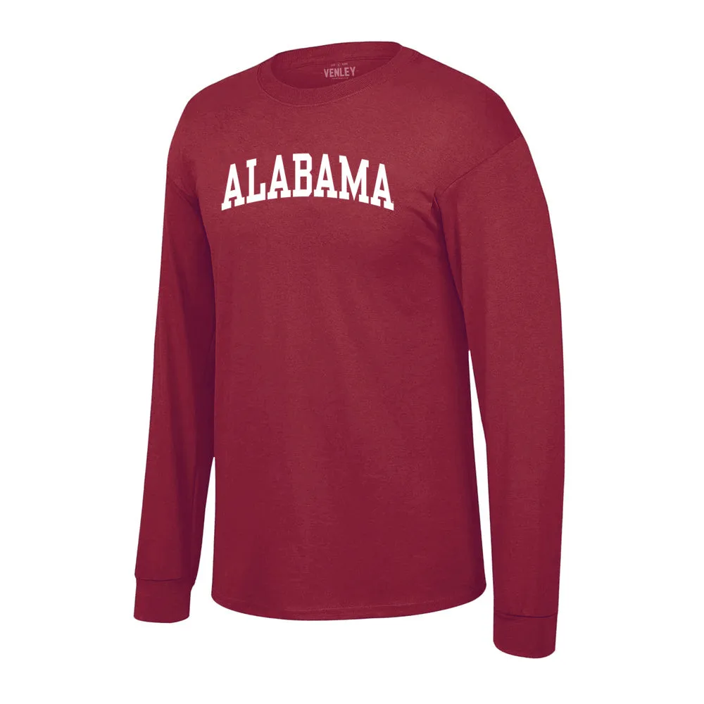 Official NCAA Alabama Crimson Tide  Mens Crewneck Long Sleeve Tshirt