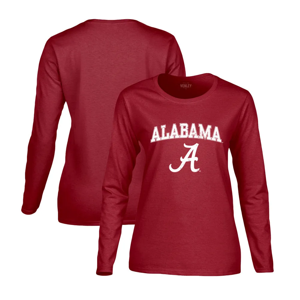 Official NCAA Alabama Crimson Tide  Womens Heavy Cotton Long-Sleeve