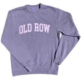 OLD ROW UNISEX PURPLE PIGMENT DYED CREWNECK SWEATSHIRT - WROW2558