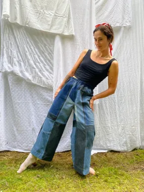 Olive Rose Pocket Pant (OOAK Patchwork Denim)