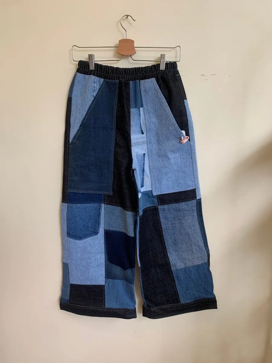 Olive Rose Pocket Pant (OOAK Patchwork Denim)