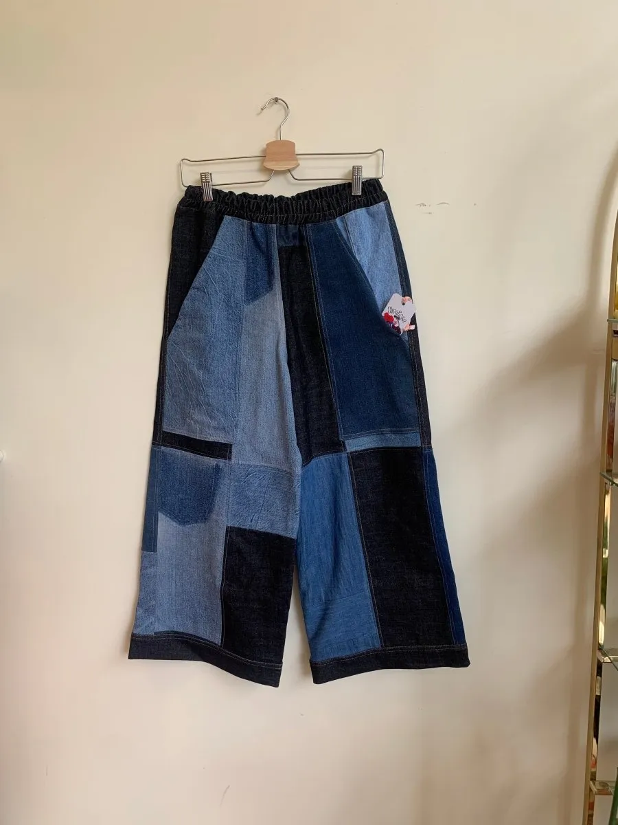 Olive Rose Pocket Pant (OOAK Patchwork Denim)