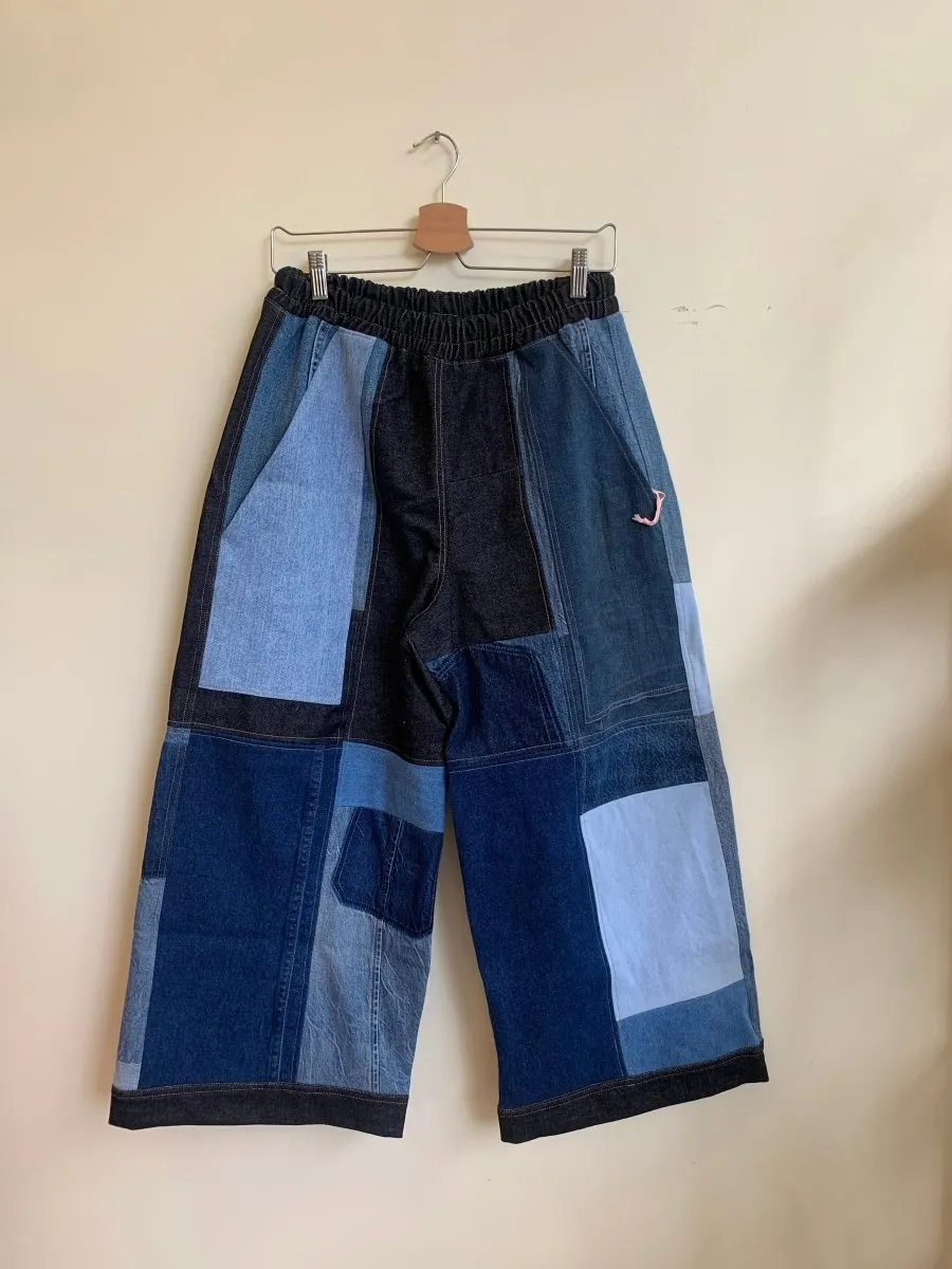 Olive Rose Pocket Pant (OOAK Patchwork Denim)