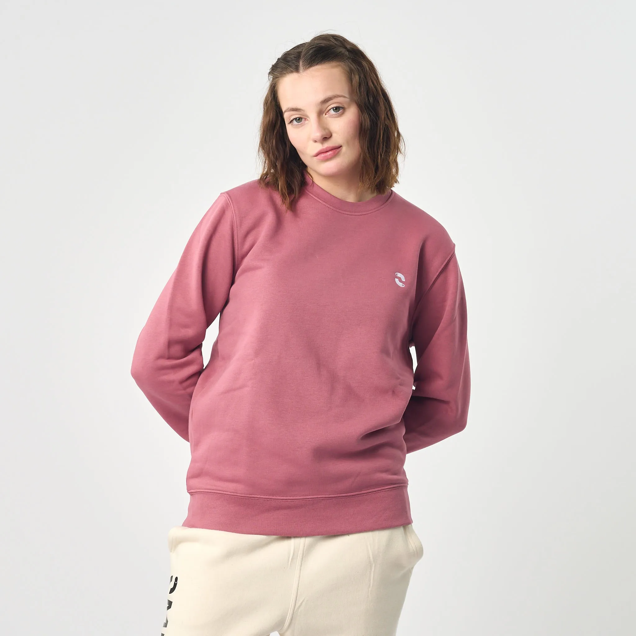 Omnitau Women's Prime Organic Cotton Crew Neck Sweatshirt - Red