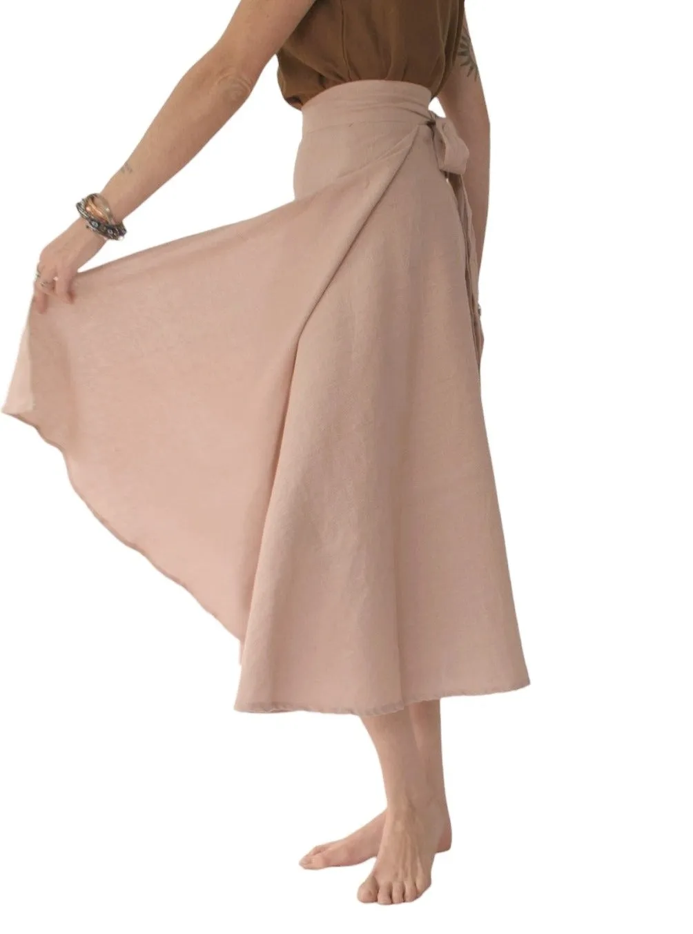 Organic Cotton Soft Pink Wrap Skirt