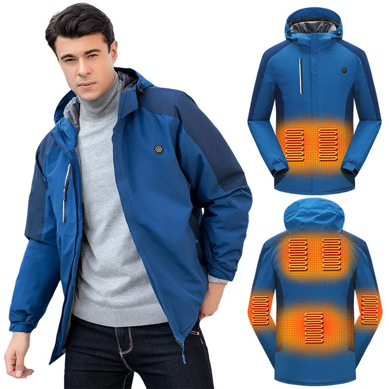 Outdoor Riding And Cycling Windproof and Waterproof Heated Smart Thermal Jacket for Winter