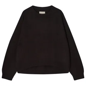 Oversize Heavy Cashmere Crew in Bitter