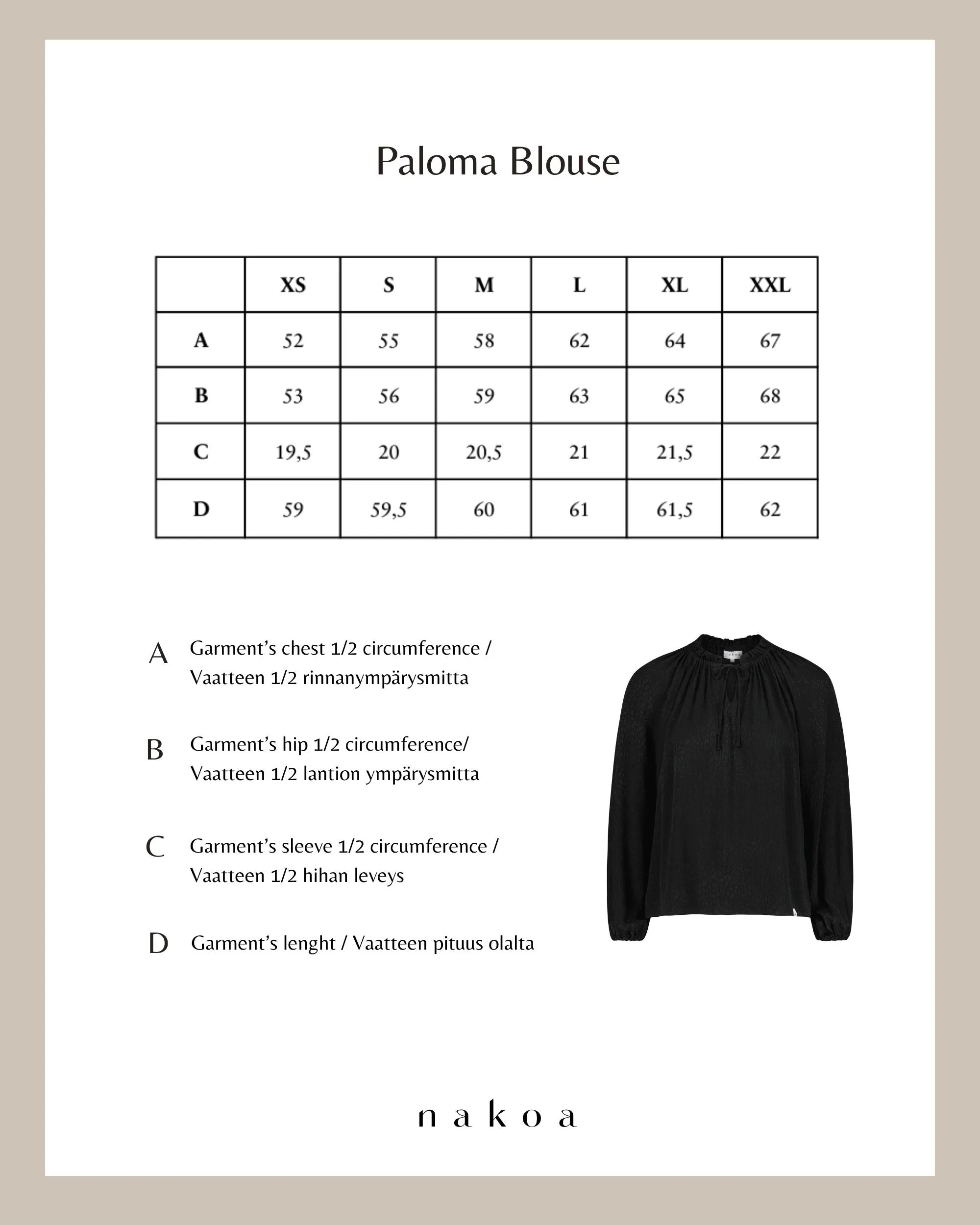 Paloma Blouse Black Leo