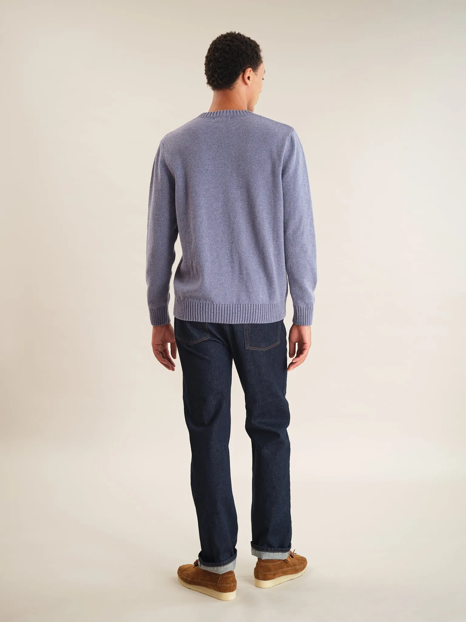 Periwinkle Lambswool Crew Neck Jumper