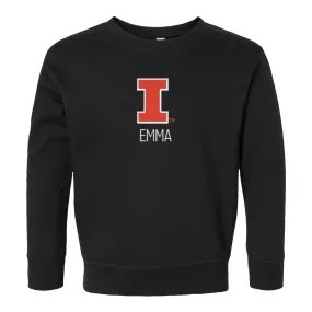 Personalized Illinois Fighting Illini Toddler Crewneck Sweatshirt