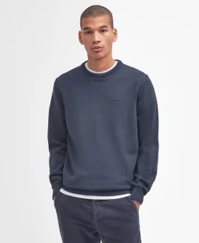 Pima Cotton Crew Neck Sweater - Navy