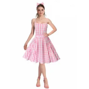 Pink Gingham Doll Costume