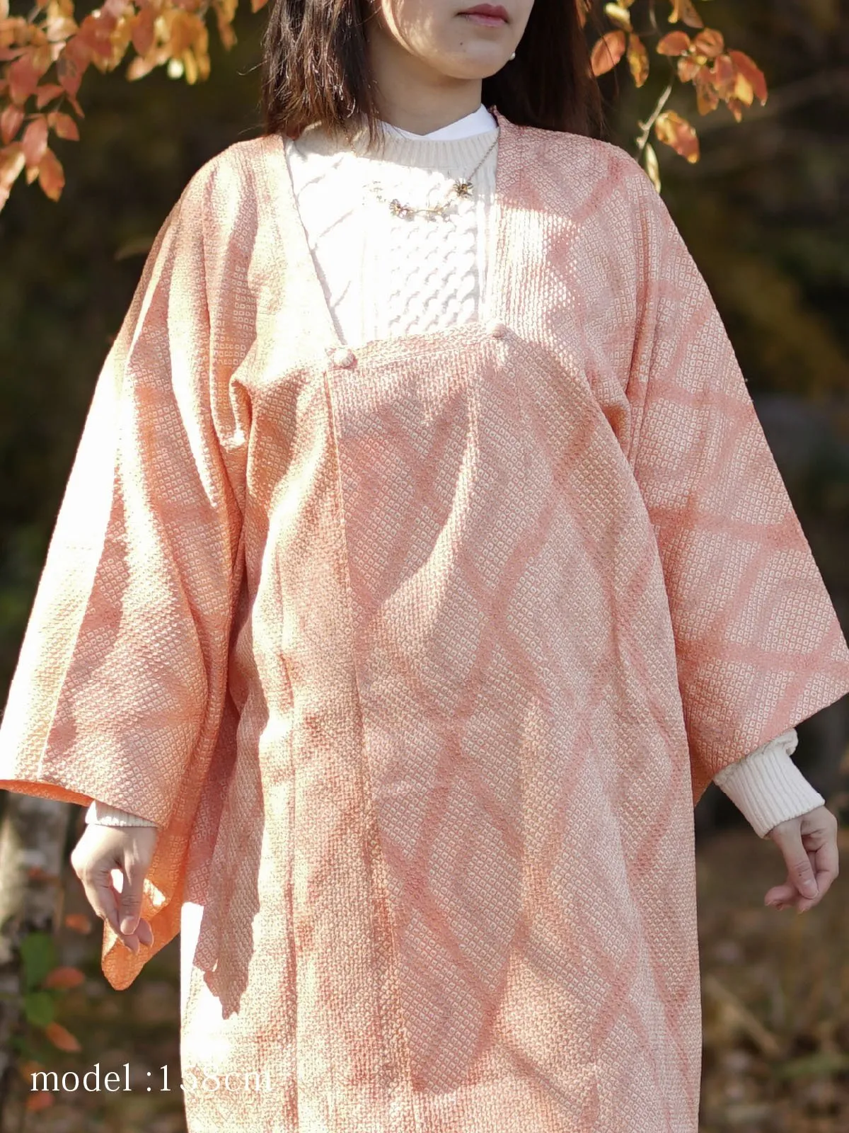 Pink orange shibori design michiyuki