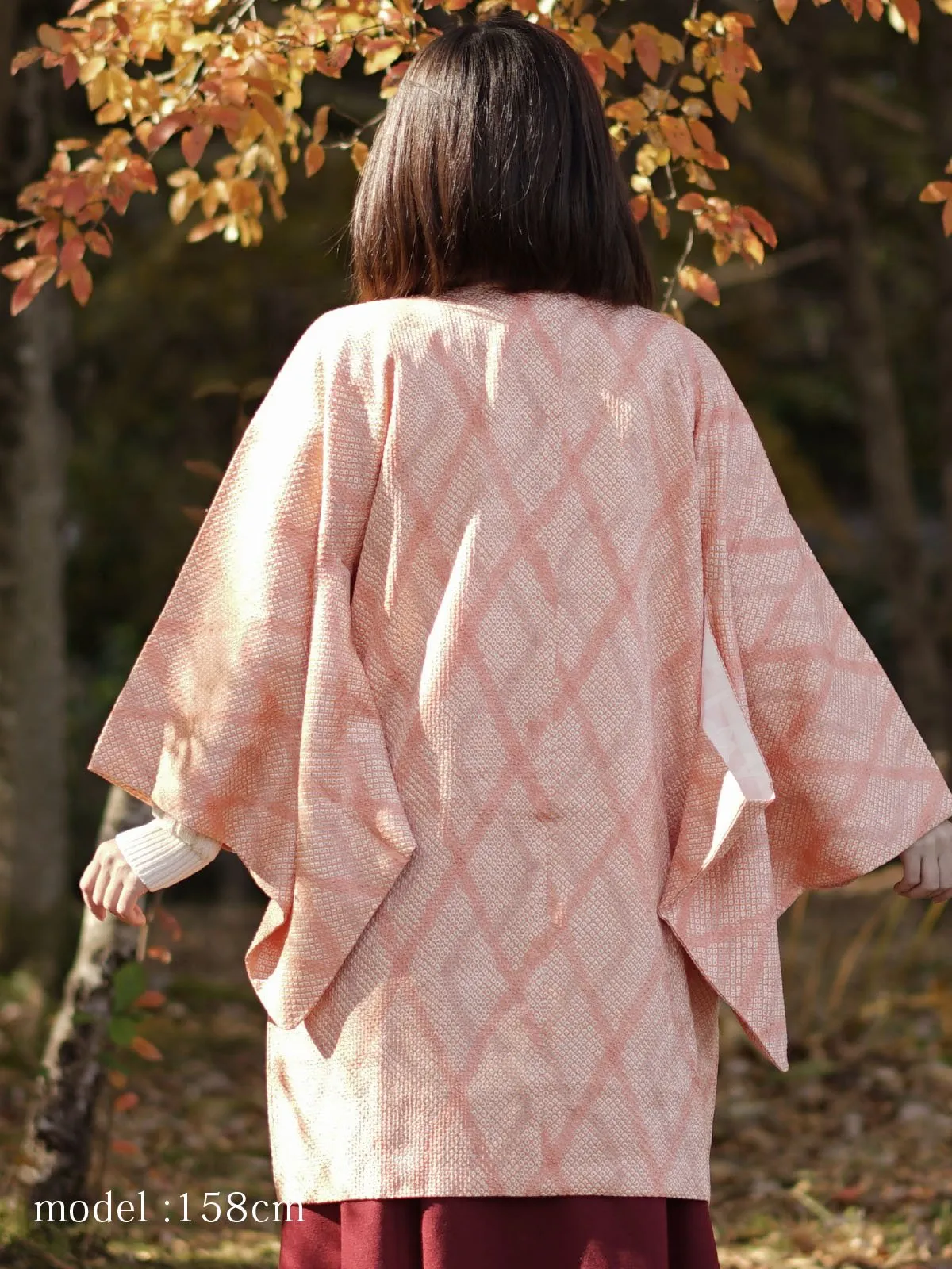 Pink orange shibori design michiyuki