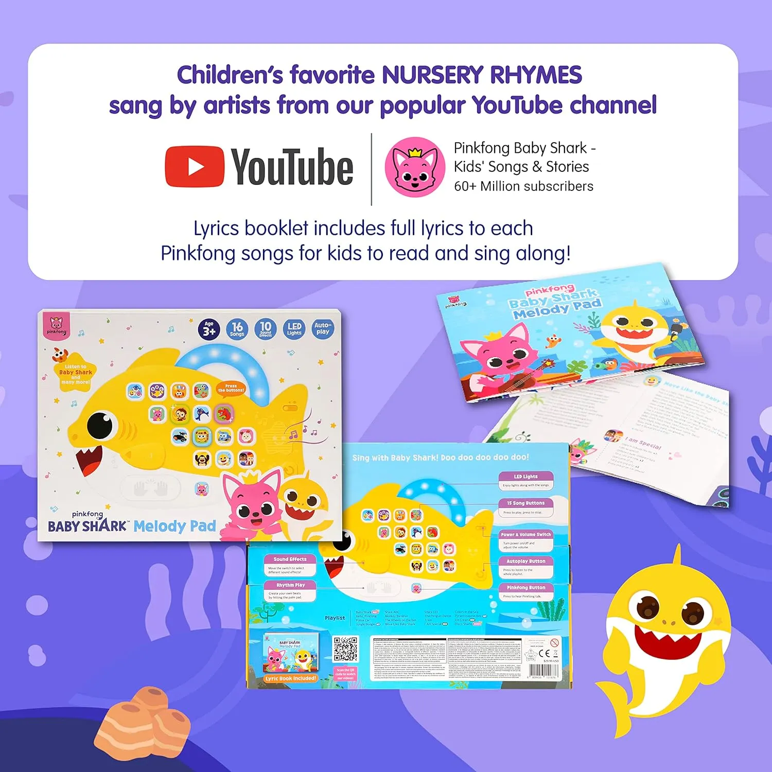 Pinkfong Baby Shark Melody Pad Sound Pad