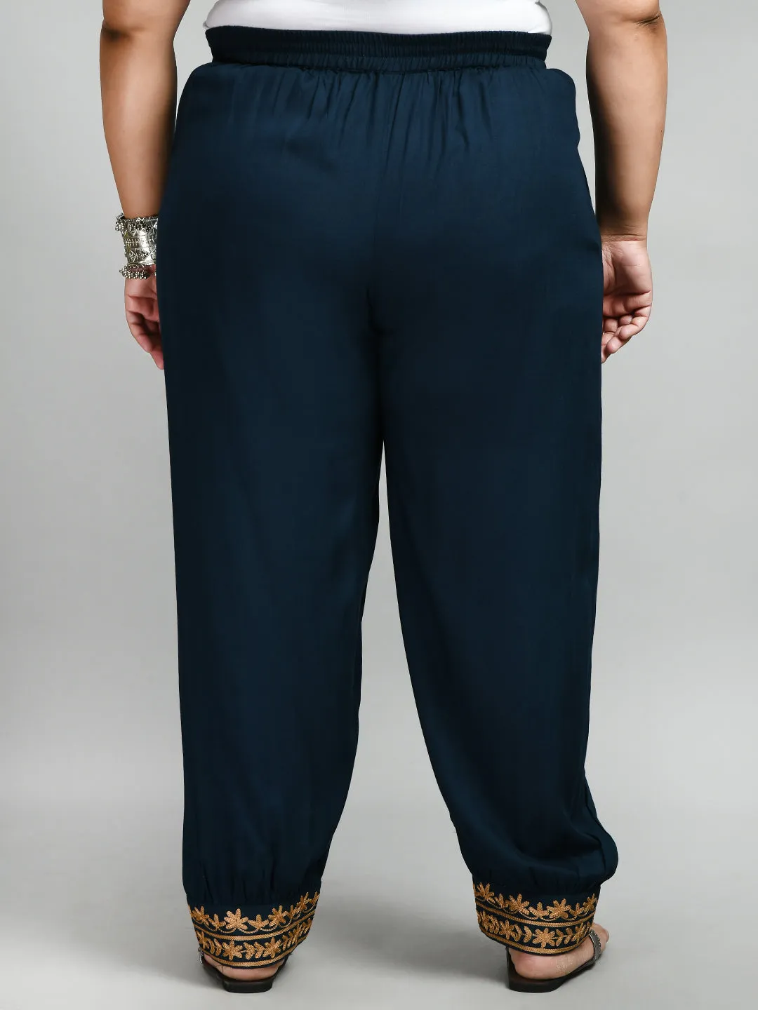 Plus Size Plus Size Aari Teal Trousers