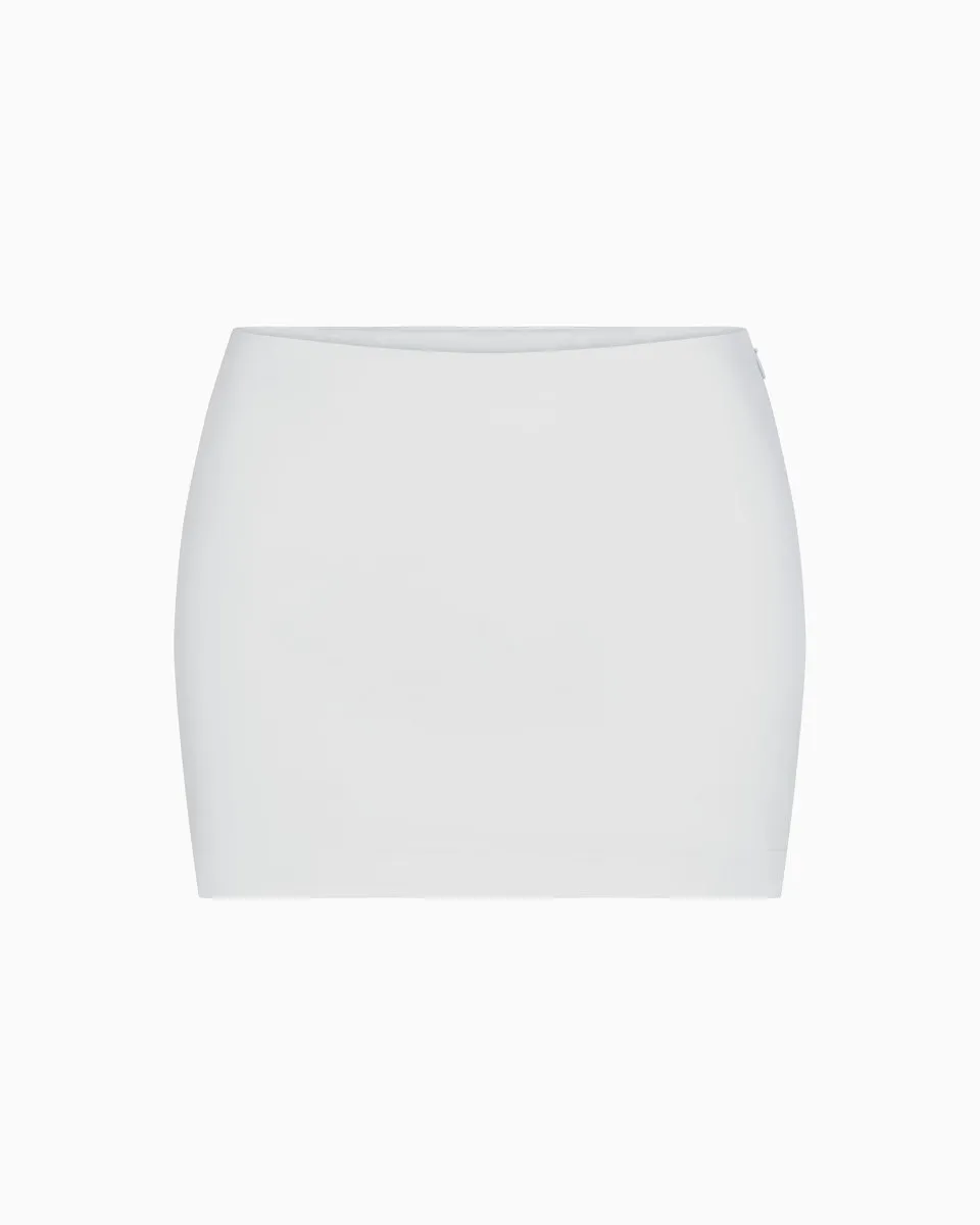 Poplin Micro Mini Skirt | Light Grey