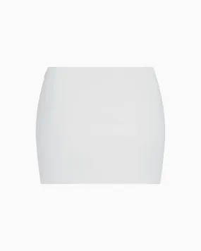 Poplin Micro Mini Skirt | Light Grey