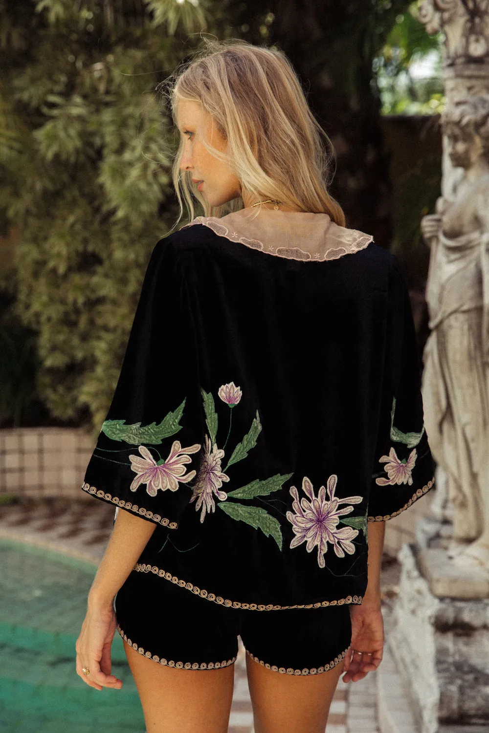 Purple Haze Silk Velvet Kimono Jacket