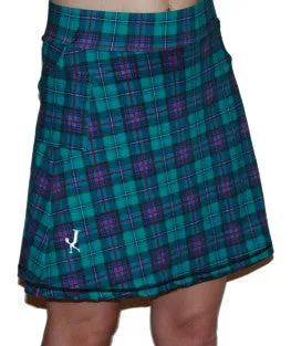 "Mad About Plaid" Women's Active Skirt / Kilt - Green/Blue