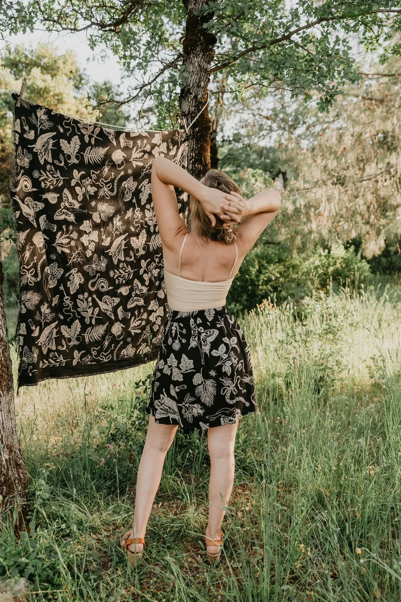 Rah Rah Skirt in Black Woodland Wonder