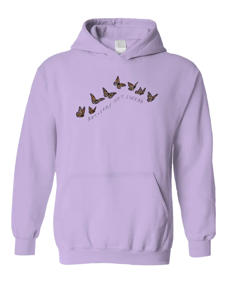 Recovery Isn't Linear (Butterflies) - Hoodie