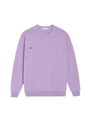 Recycled Cashmere Crewneck Sweatshirt—orchid purple