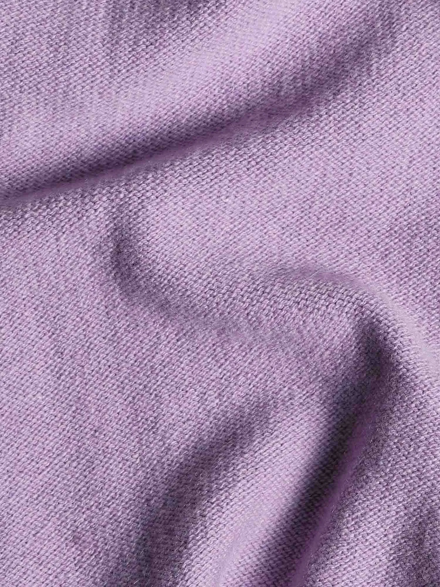 Recycled Cashmere Crewneck Sweatshirt—orchid purple