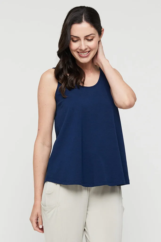 Relaxed Bamboo Singlet - Navy