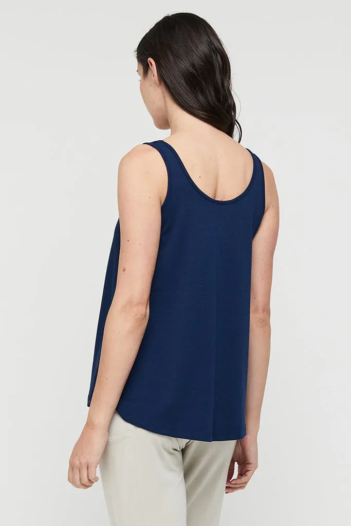 Relaxed Bamboo Singlet - Navy