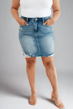 Rigid Magic High Rise Denim Skirt