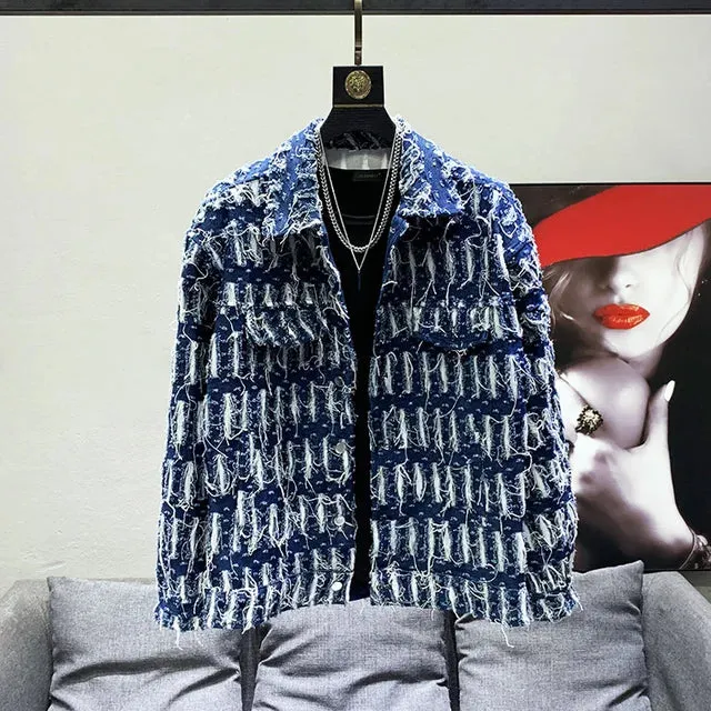 Ripped Loose Denim Tassels Jacket